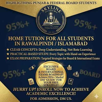 Expert Home Tutors Available in Rawalpindi & Islamabad