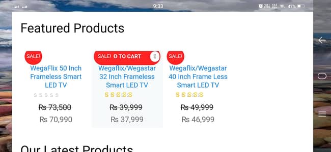 32 inches wega Flix android Led tv