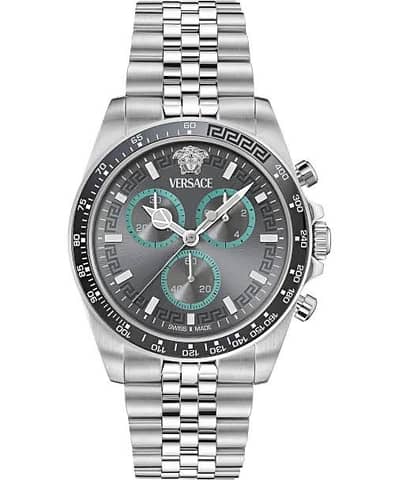 Versace Greca Chrono Wave Quartz Watch , Full Box 2 Years Warranty