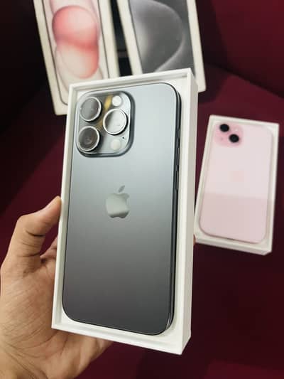iPhone 15 pro with box “JV”