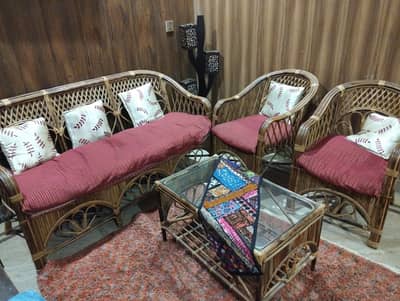 cane sofa
