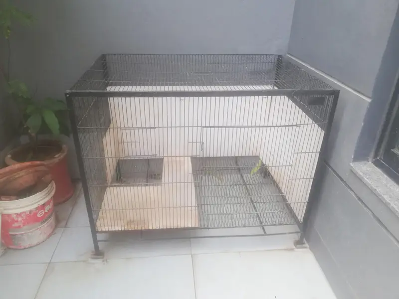 Cage Very Good Condition. Steel Cage with Tray. Black. — photo 2