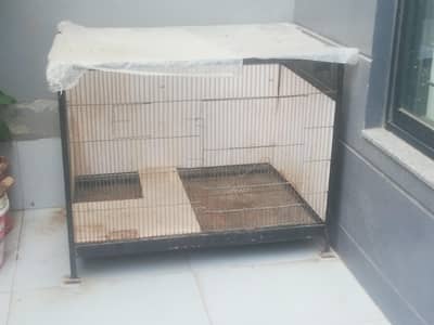 Cage Very Good Condition. Steel Cage with Tray. Black.