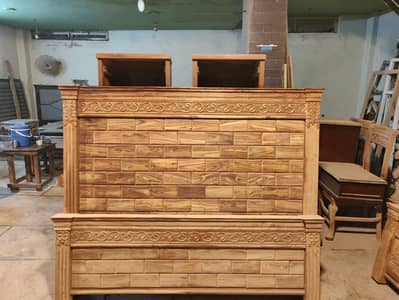 Pure Wooden Shisham King Size Double Beds
