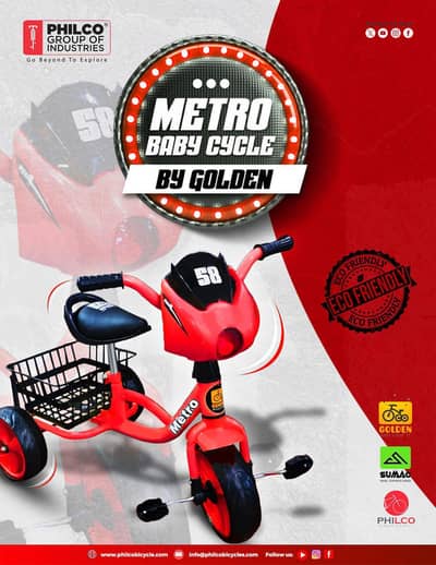 Metro baby tricycle by goldensturdy 3 wheels kids rides on toys