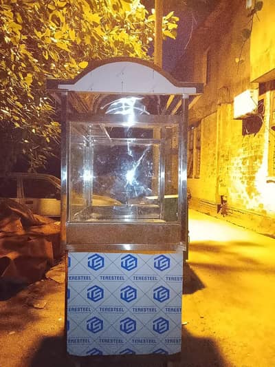 Premium Stainless Steel Shawarma & Burger Food Cart
