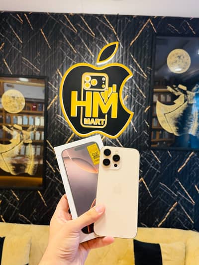 iPhone 16 Pro Max with Box 256GB Non PTA Dual Physical Sim 100 Health