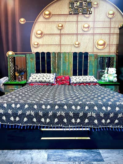FULL BED SET HOME USED ONLY ONE YEAR