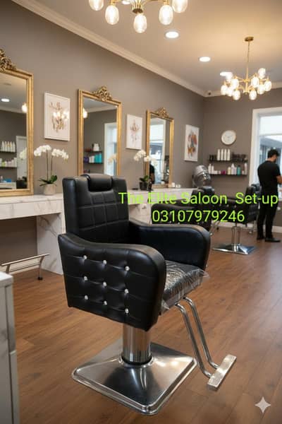 Barber chair/Cutting chair/ Shampoo unit/Trolly/Saloon Furniture.