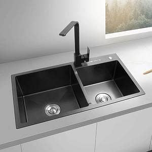 Unused Double Sink big size in Black colour