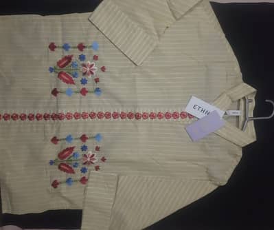 Ethnc Embroidered Shirt  Stitched (1 piece) Size Xs