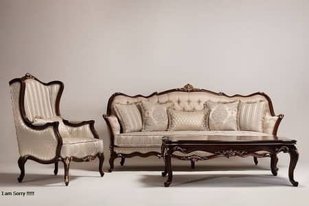 sofa 7 seater brand new solid sturcture  shesham wood deco paint