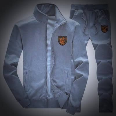 men black full zip track suit spring autumn Running fitness two pieces