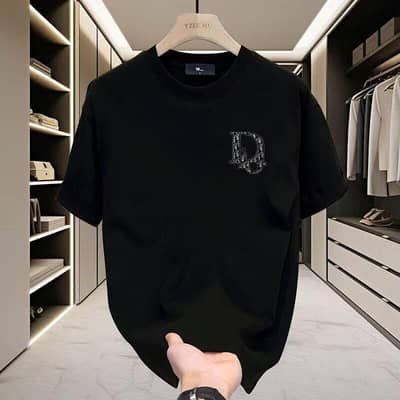 Men Cotton Short Sleeve T-Shirt White Loose Fit Summer   Fit Summer