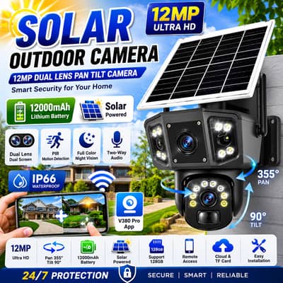 SOLAR WIFI IP CAMERA CCTV CAMERA WITH 11000 MAH STRONG BATTERY