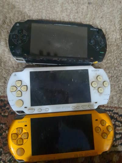 lot of 3 UNTESTED PSP consoles