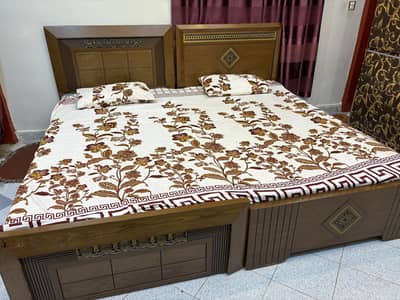 2 single bed for sale with mattress