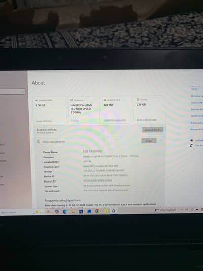 Toshiba portege X20W-D | corei5 7thgen | 8gb ram | 256Gb SSD | touch