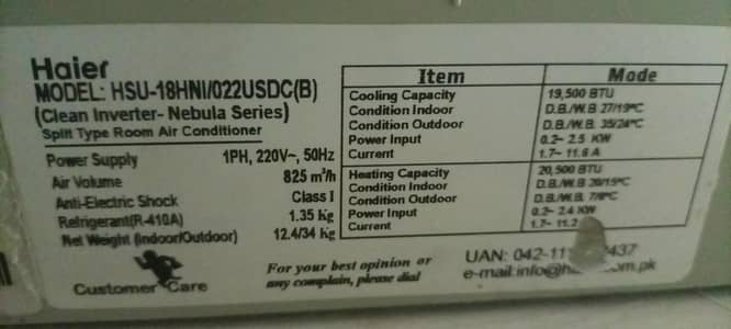 HAIER DC AND AC INVETER