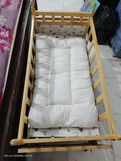 wooden baby cot