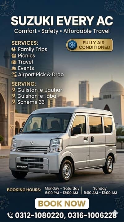 Suzuki Every AC with Driver | Family Trips & Airport Pick & Drop
