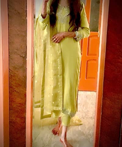 Parrot green Dress