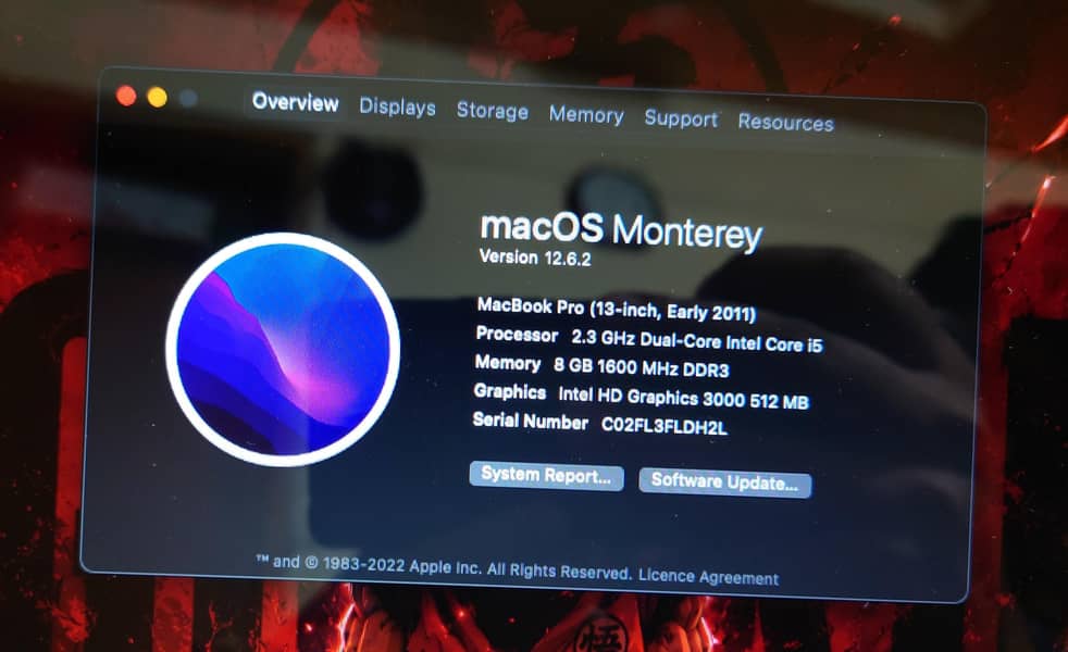 MacBook pro 2011 9