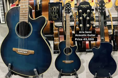 Aria Semi Acoustic Guitar / Grand Piano / Keyboard / Amplifier