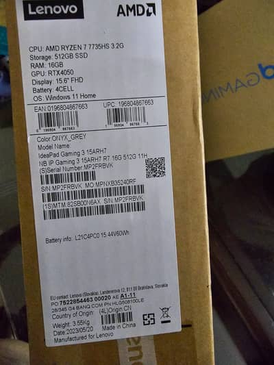 Lenovo IdeaPad Gaming 3 15ARH7