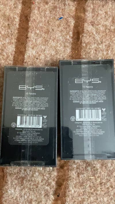 BYS neon 5 color pallete