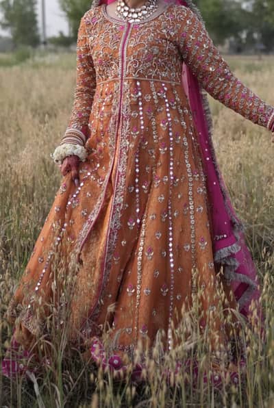 Erum khan design Mehndi bridal dress