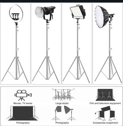 Stainless steel heavy duty light stands