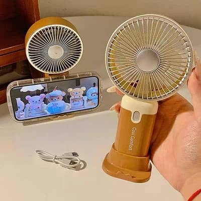 portable mini rechargeable fan with 3 powerful modes