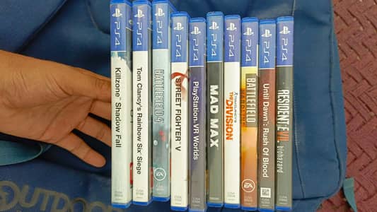 Ps4 games Street Fighter v | battle field 4 | Resident Evil 7