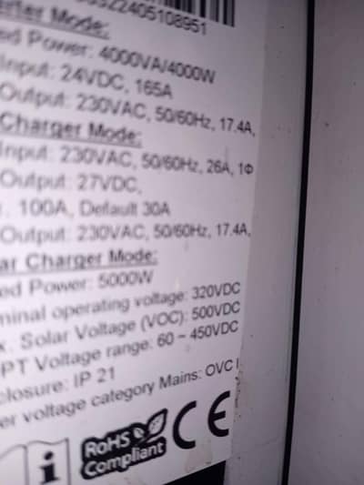 infinix 4 kv invetor & 2.5 kw fit company lithium battery .