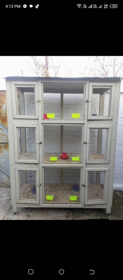 sold wood cage 3 portion location wah cantt