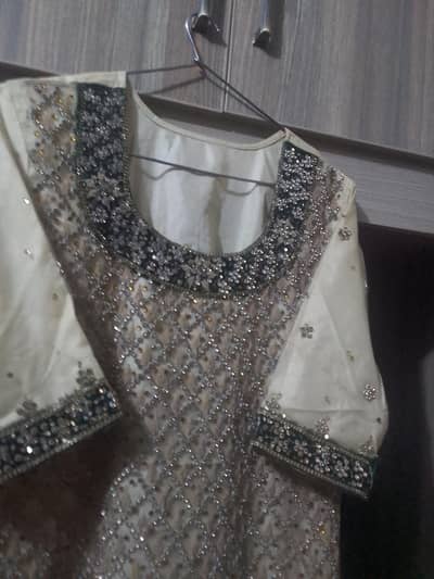bridal dress golden and green color
