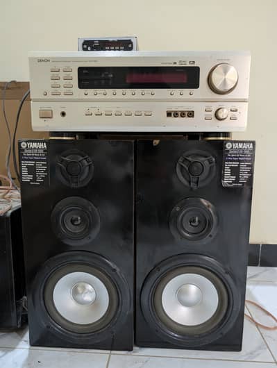 DENON AVR with subwoofer and speakers