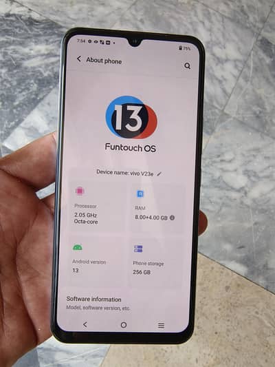03458639225 vivo v23e 5G 12GB RAM 256GB STORAGE in display finger
