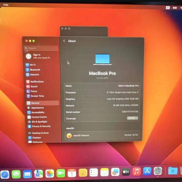 MacBook pro 2017 4