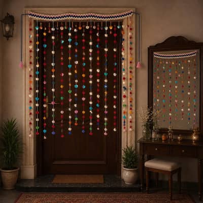  Homemade Crochet mirror cover and door decoration |colourful home