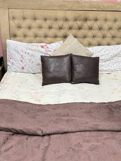Bed with side tables ( without mattress )