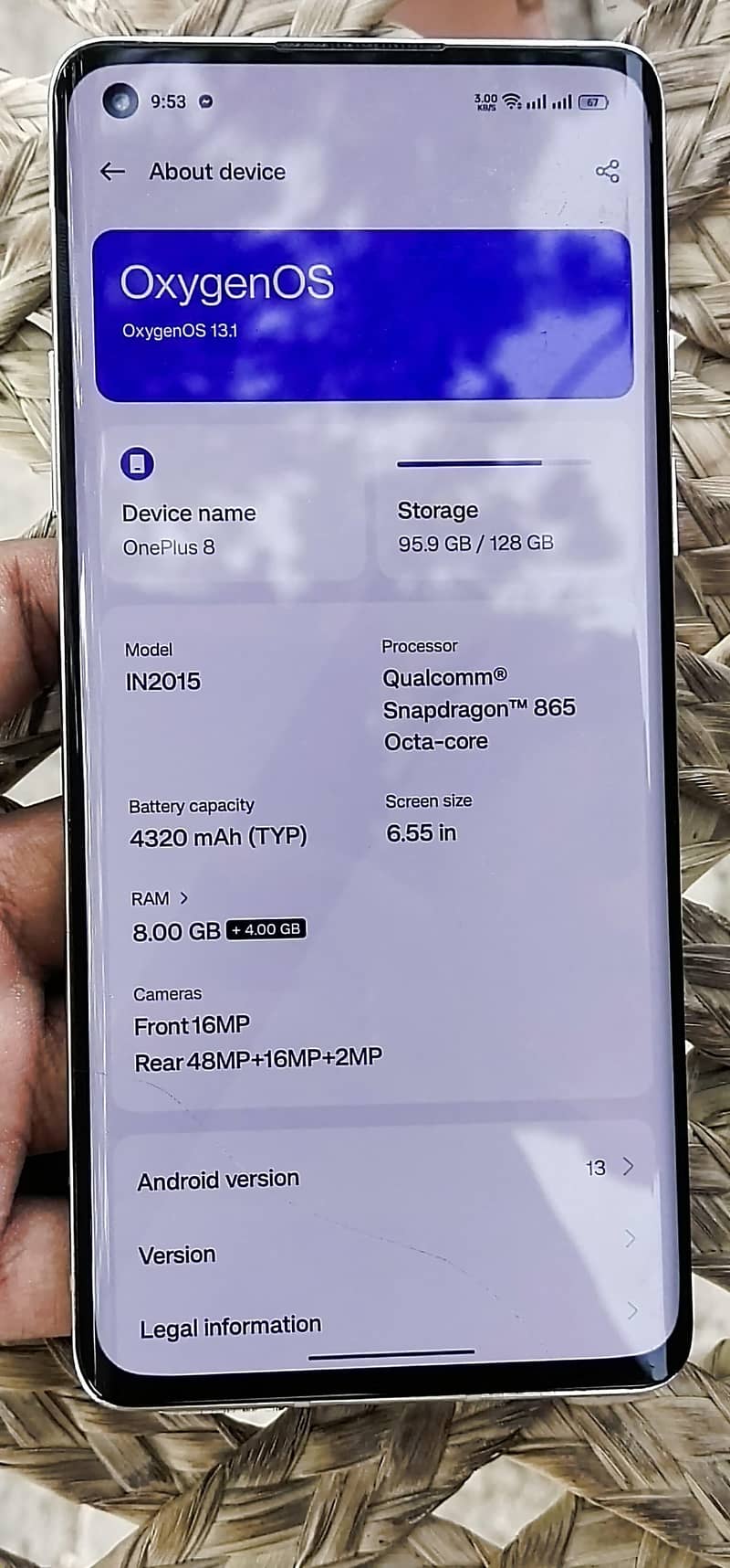One Plus 8 4