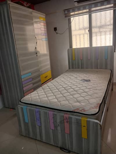 set of single bed without mattress