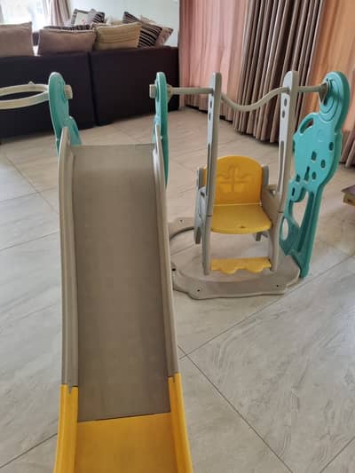 Plastic swing and slide for kids