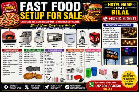 Complete Fast Food Setup for Sale – Ready to Start Business