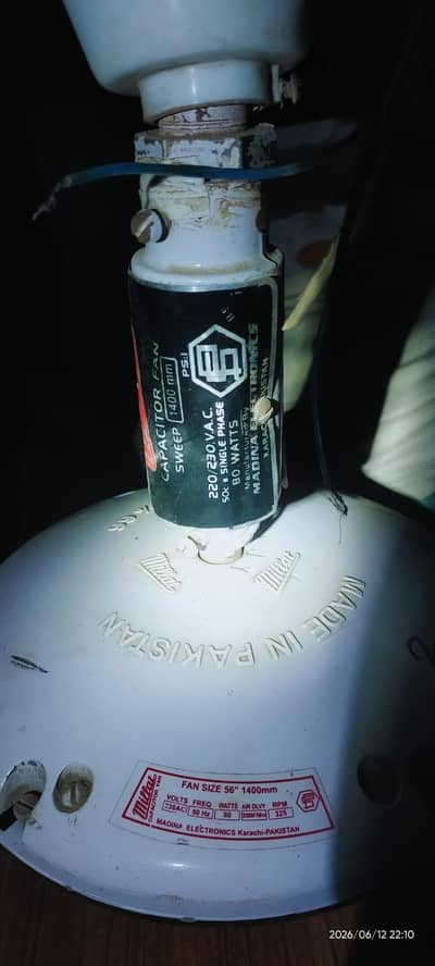 02. Millat fans hai 100% copper winding orignal ha no repairs running