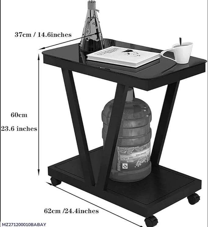 Coffee table with wheels 2