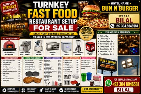 Complete Fast Food Setup for Sale – Ready to Start Business