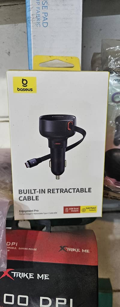 Baseus Car Charger 60w With Builtin Cable Brand New